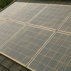 Dreckiges Solar Leistungsverlust