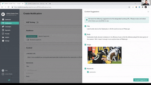 Video tutorial by Pushly