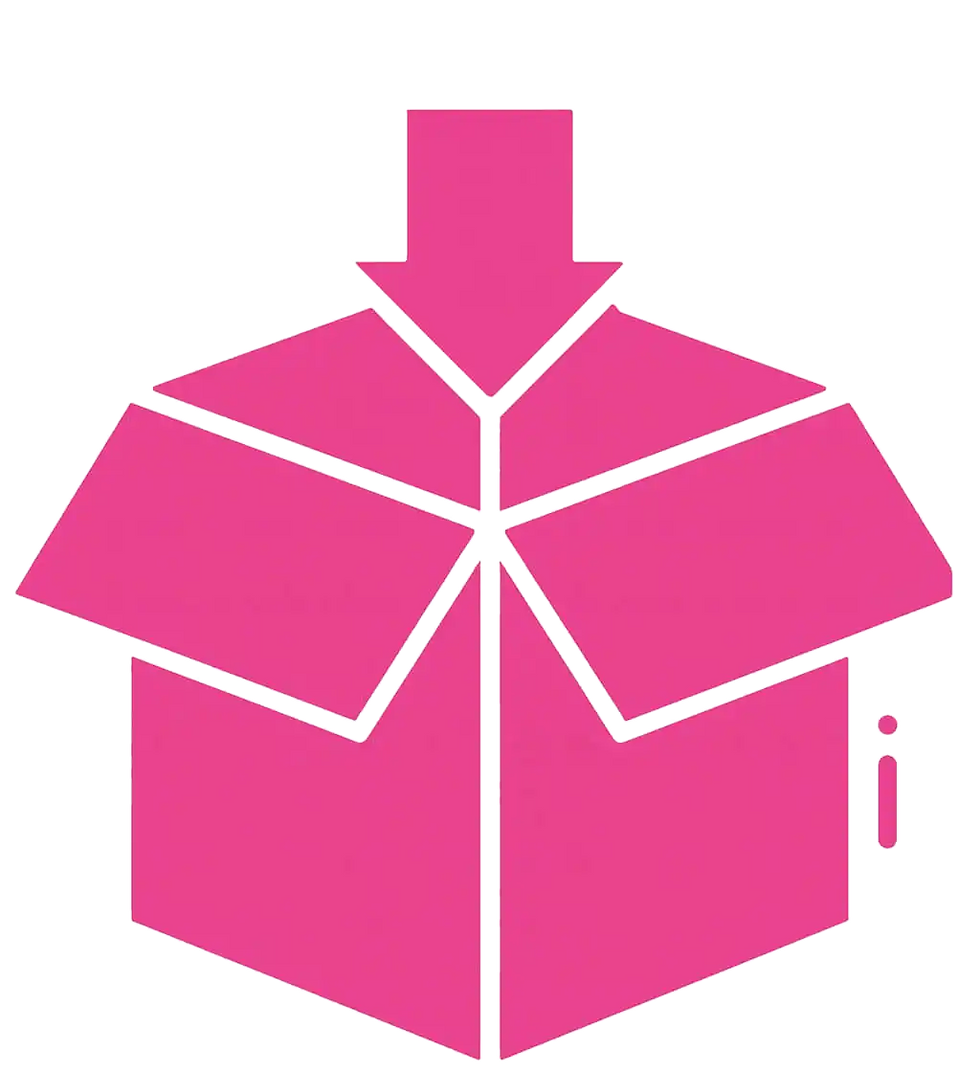 pink box with an arrow pointing into the top 