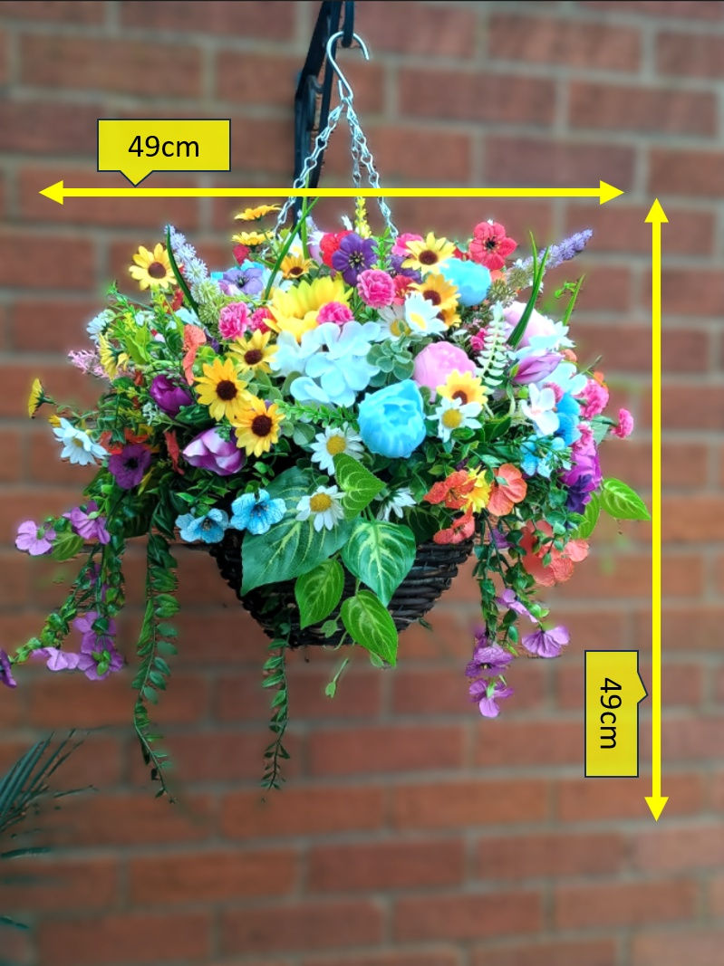 Thumbnail: Artificial Rainbow Hanging Basket 