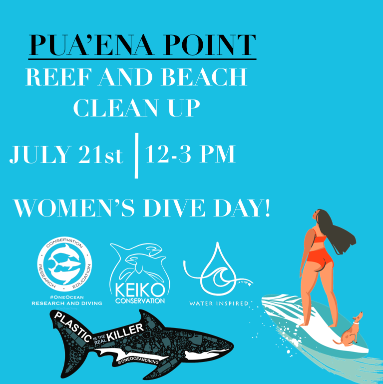 Keiko Conservation Hawaii Reef And Beach Marine Debris Cleanup with our partners at One Ocean Conservation x Water Inspired!