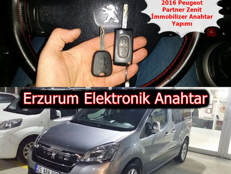 2016 Peugeot Partner Zenit İmmobilizer Anahtar Yapımı