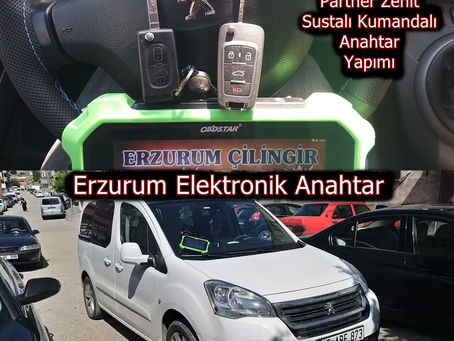 2017 Peugeot Partner Zenit Sustalı Kumandalı Anahtar Yapımı