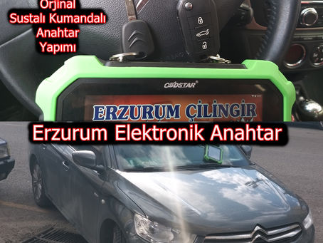 2013 Citröen C-Elysee Orjinal Sustalı Kumandalı Anahtar Yapımı
