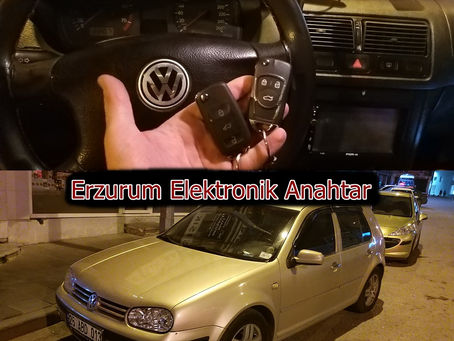 2001 Volkswagen Golf Kayıptan 2 Adet Sustalı Kumandalı Anahtar Yapımı