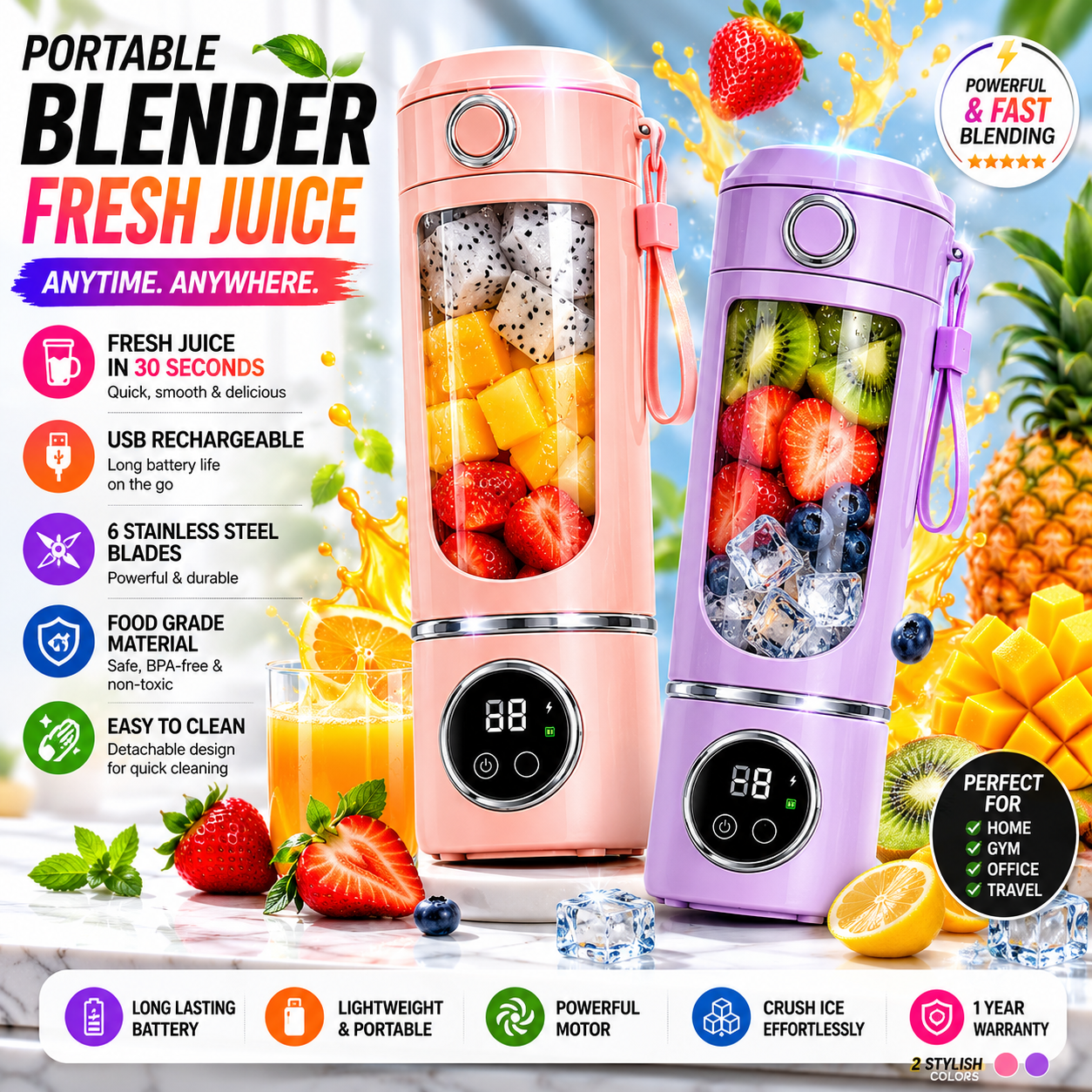 BlendGo Pro™ Portable Blender