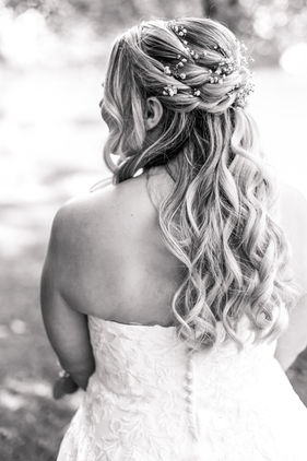 Half up half down bridal hair