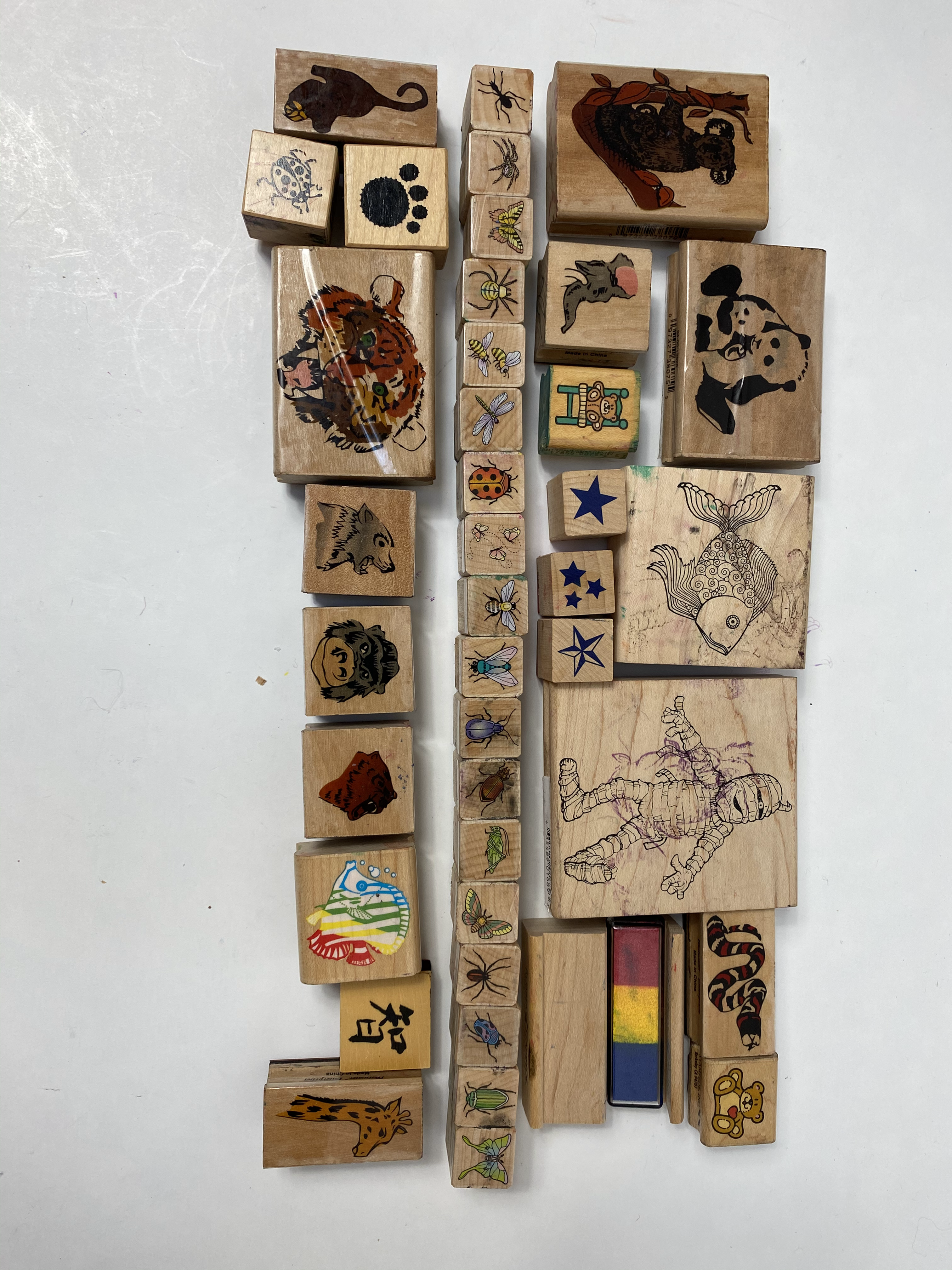 Extensive Stamp Collection with Ink Pad