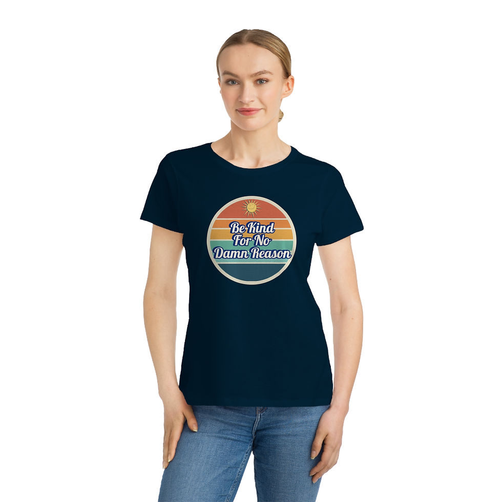 Thumbnail: Edgy "Be Kind for No Damn Reason" -Women's Organic Cotton Tee