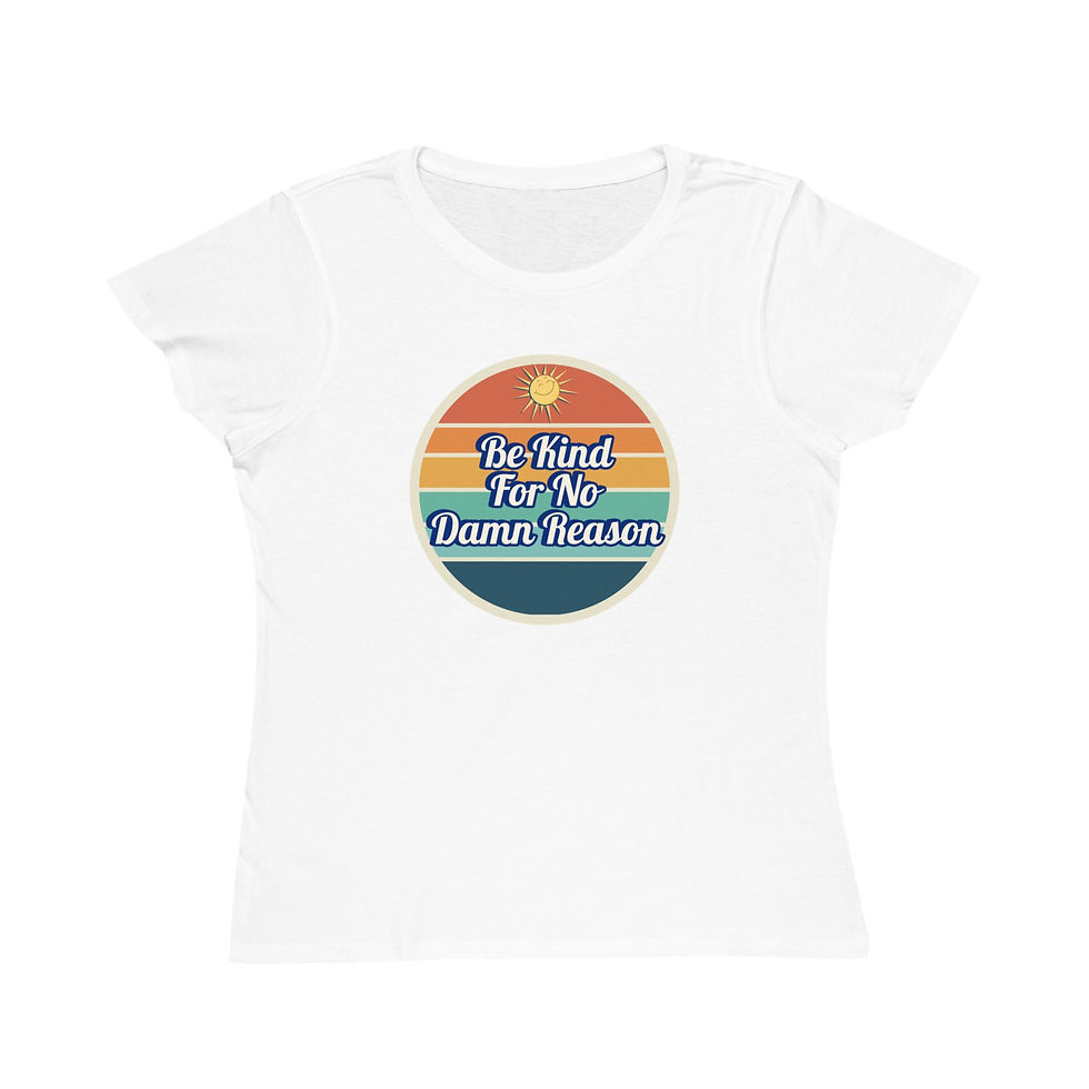 Thumbnail: Edgy "Be Kind for No Damn Reason" -Women's Organic Cotton Tee