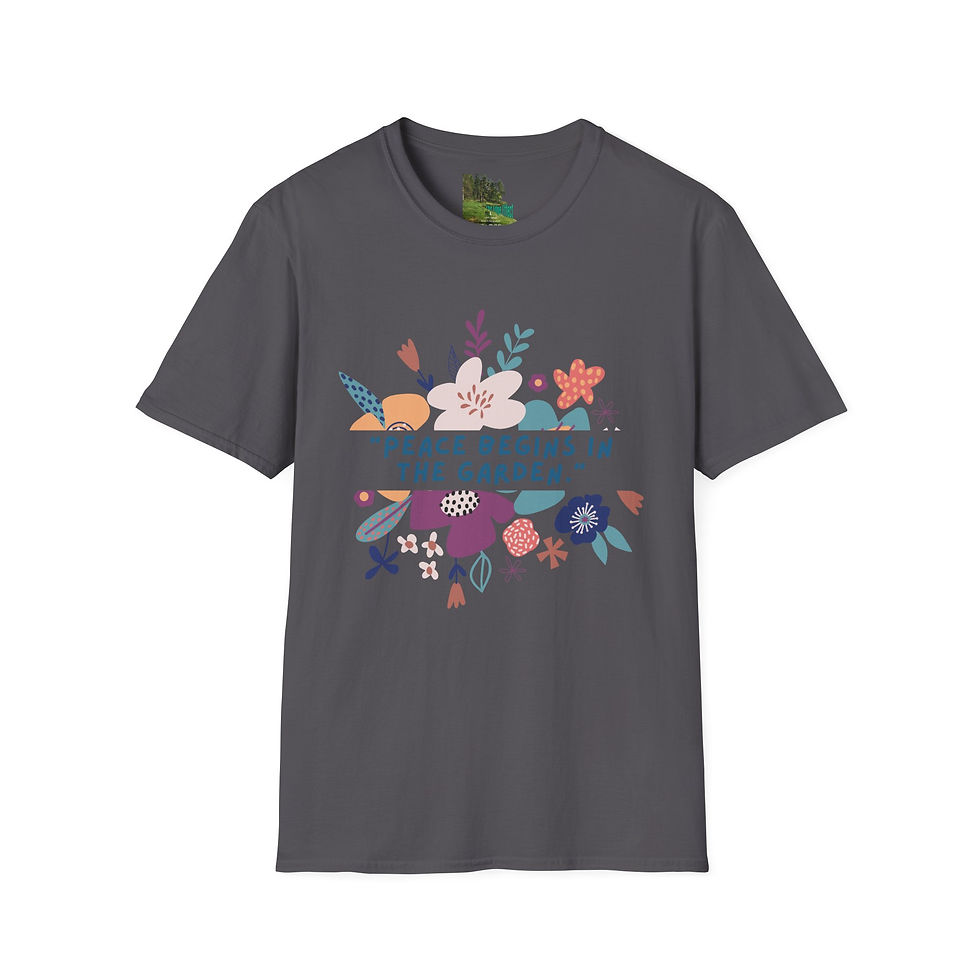 Thumbnail: "Peace Begins in the Garden"- 100% Cotton Unisex T-Shirt 