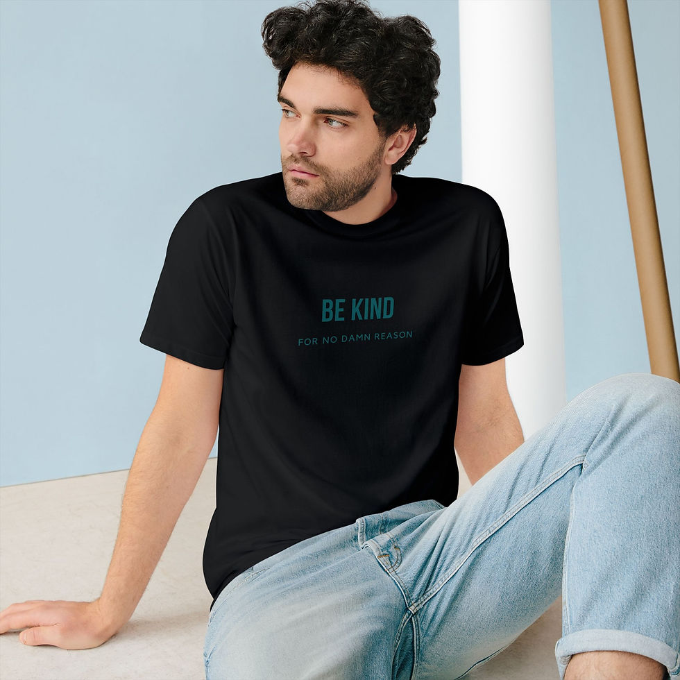 Thumbnail: Edgy "Be Kind for no damn reason" - Organic Cotton T-Shirt 