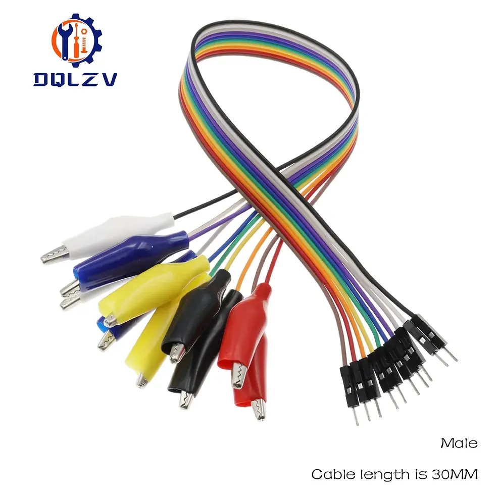 Thumbnail: Diy Alligator Clip Wire 10Pin Male Jumper Wire Test Lead Arduino Raspberry Pi