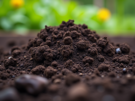 Rich compost soil ready for planting