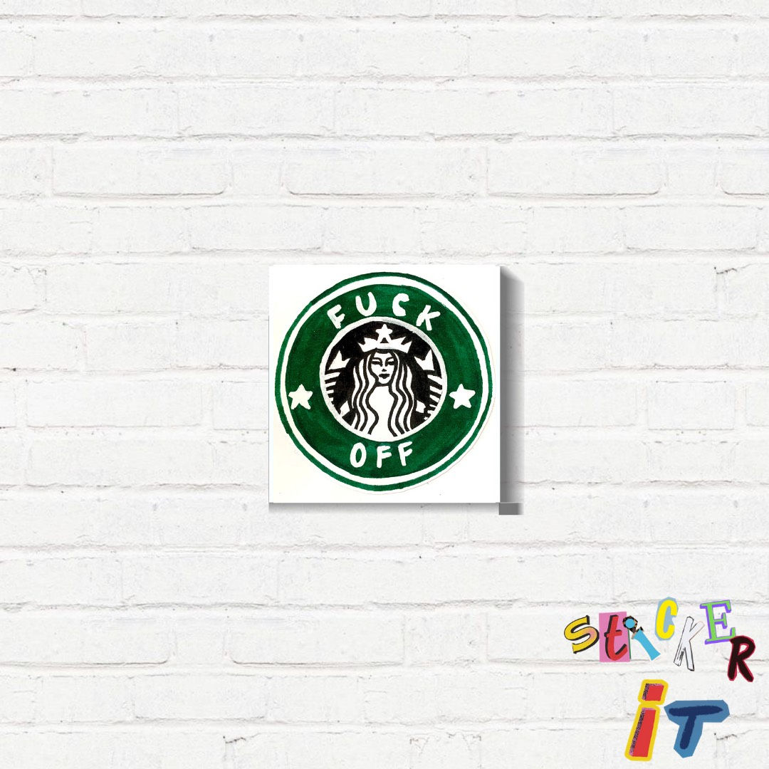 ADESIVO STARBUCKS FUCK OFF