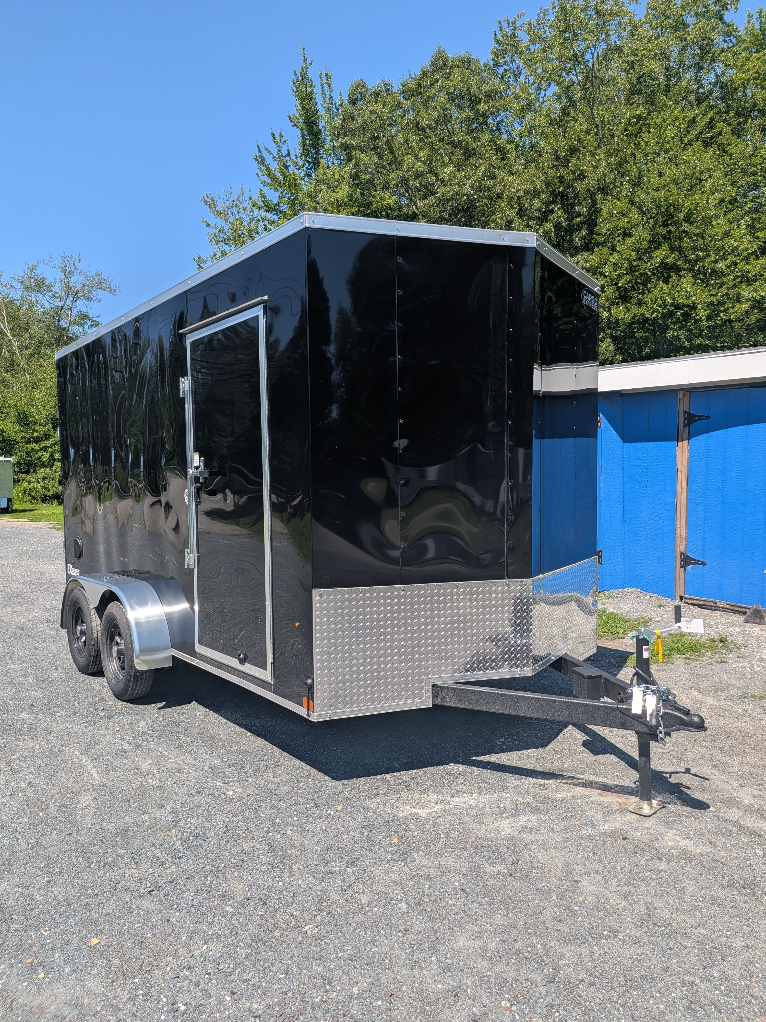 7x14 Vnose 7' Ramp with Extension Door Side Door Cam Bar Drings E