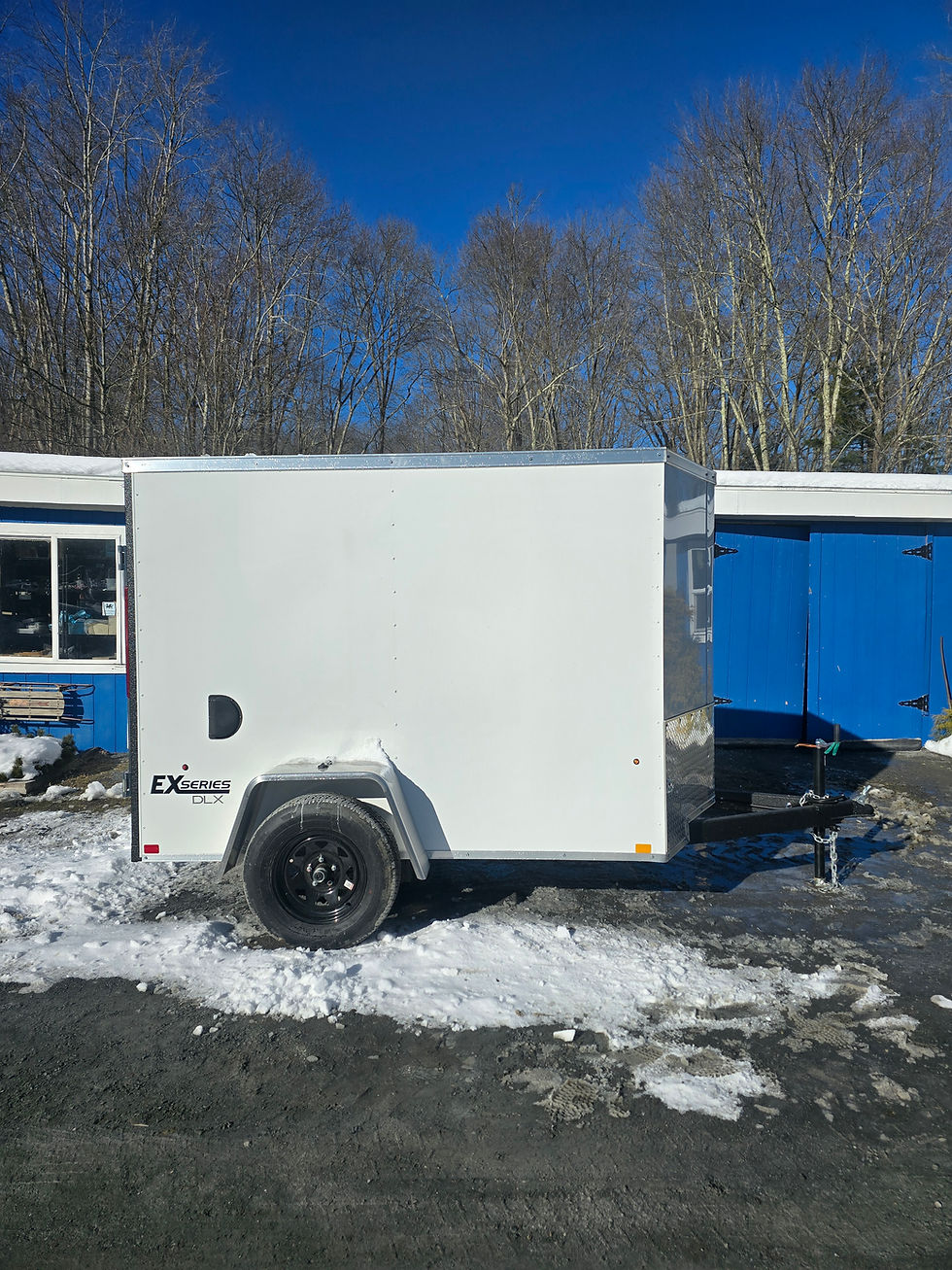 Thumbnail: 5x8 V-nose Ramp Door Vents Translucent  Roof 15" Radial Tires
