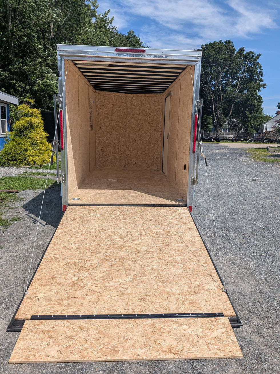 Thumbnail: 6x12 Vnose 6'6" Poly  .080 One Piece Translucent Roof Ramp Ext