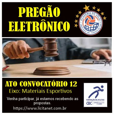 Pregão Eletrônico- Ato Convocatório 12 