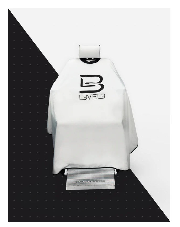 Thumbnail: L3VEL3 Professional Rubber Neck Cutting Cape - White