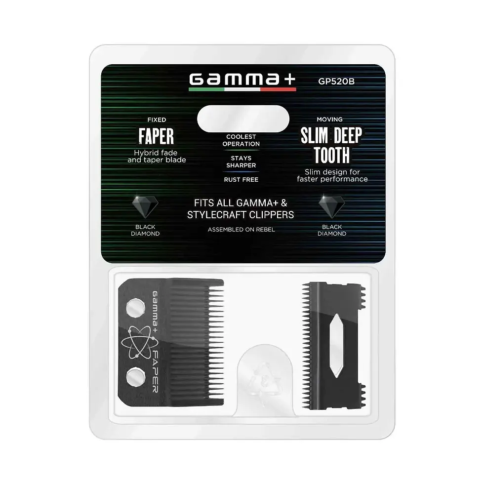 Thumbnail: Gamma+ DLC Fixed Faper Blade + Moving Black Diamond Carbon Slim Tooth Cutter...