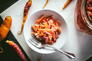 Ginger Pickled Root Veggies