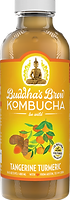 Buddhas Brew Kombucha Tangerine Turmeric 16oz Pint Bottle