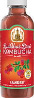Buddhas Brew Kombucha Cranberry 16oz Pint Bottle