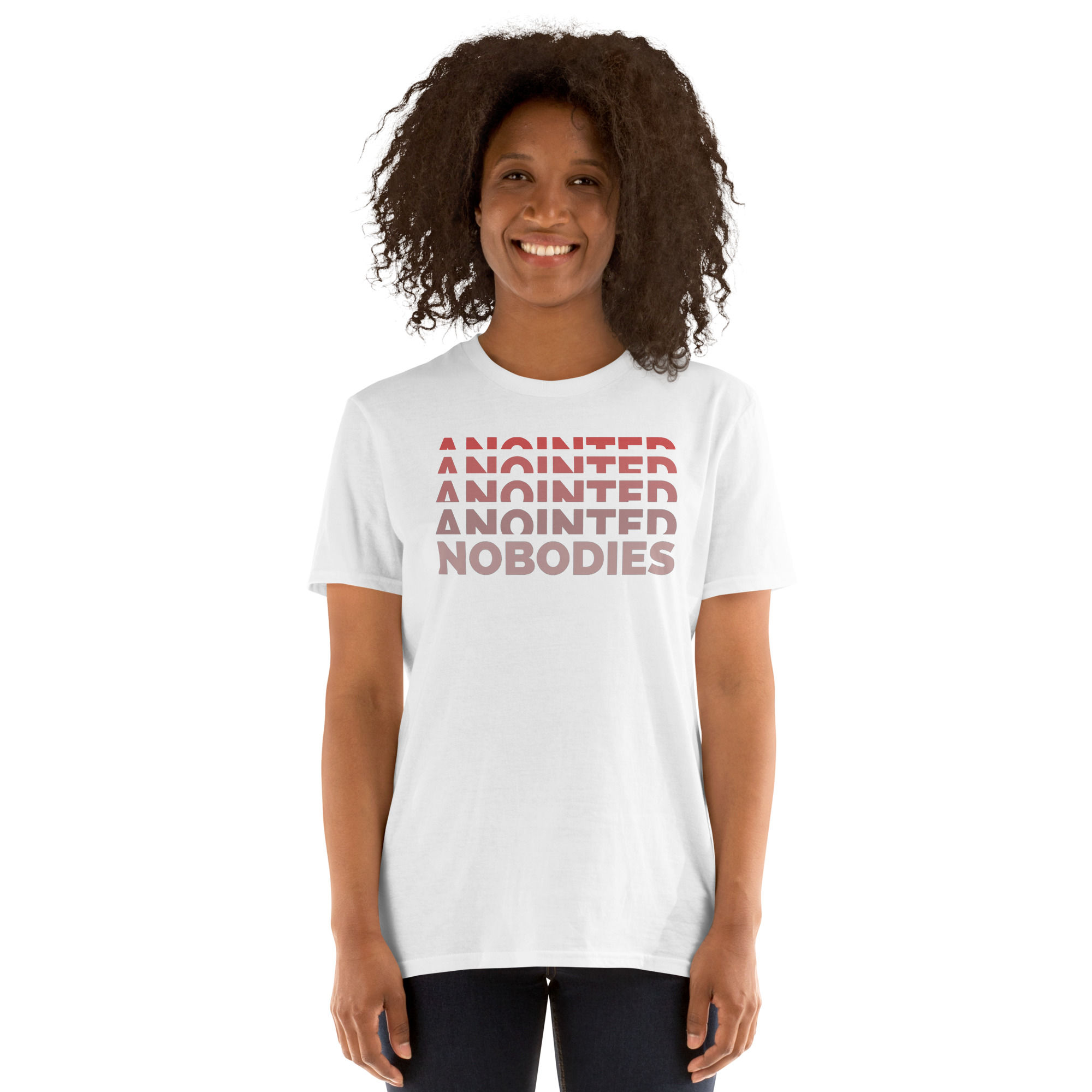 Anointed Nobodies White Mauve Unisex T Shirt
