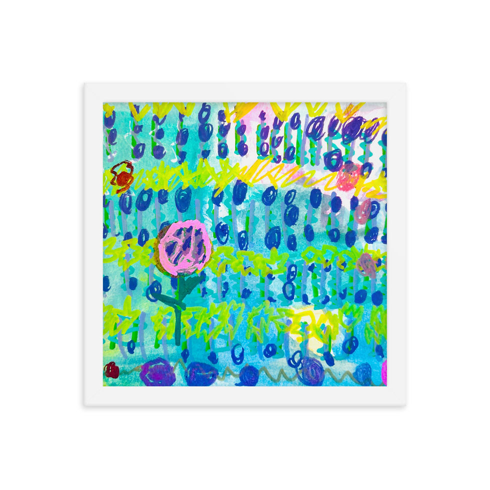 Thumbnail: 'Bluebonnet Field' Framed Art Print