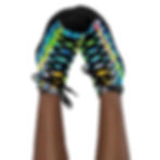 Thumbnail: 'Bluebonnet Field' - Women’s High Top Canvas Shoes