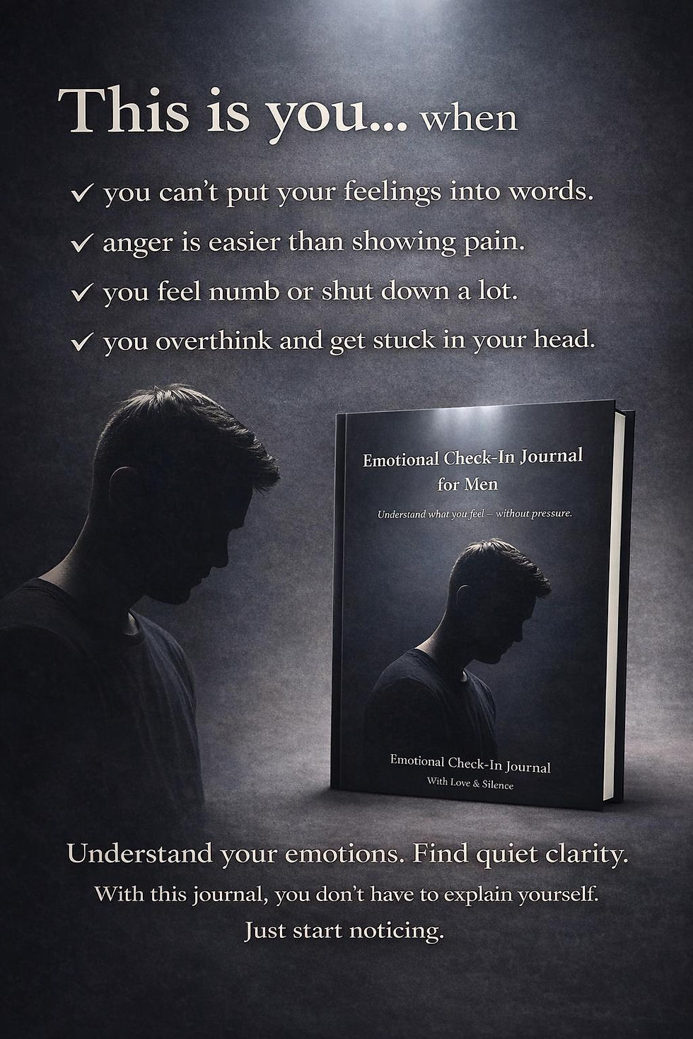 Thumbnail: Emotional Check-In Journal for Men | Daily Reflection & Mental Wellness Journal