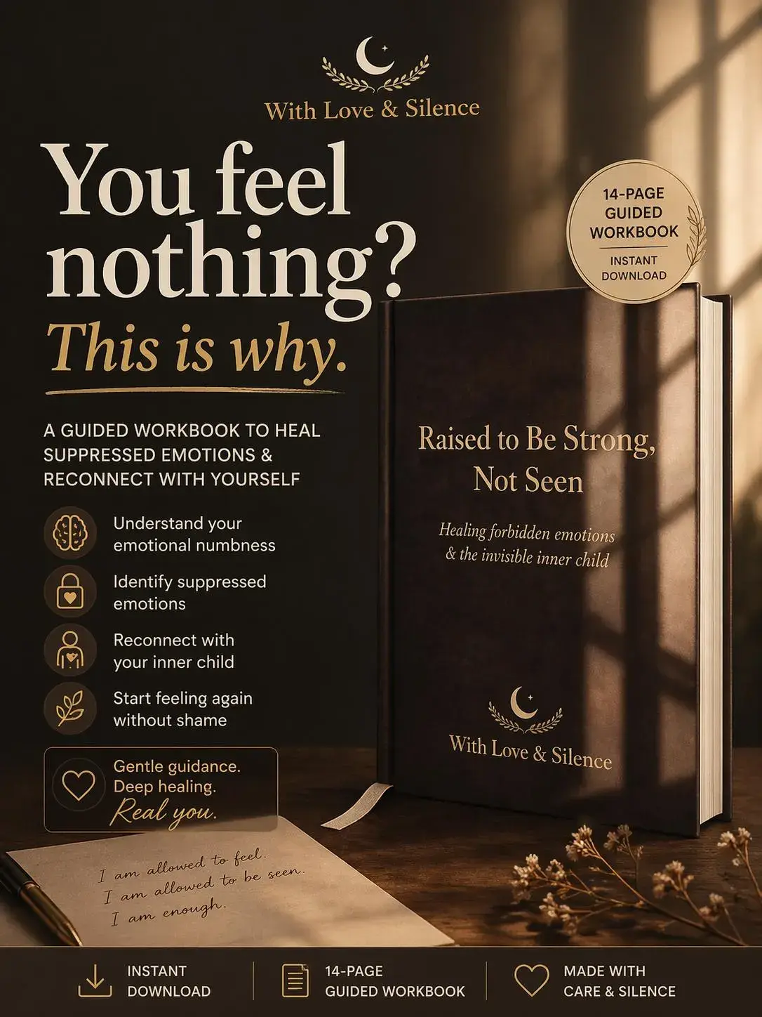 Raised to Be Strong, Not Seen | Inner Child Healing Workbook