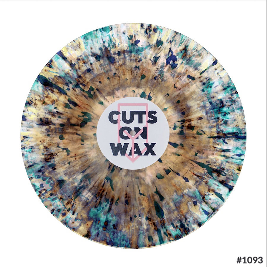 Thumbnail: multicoloured splatter custom vinyl record amber green
