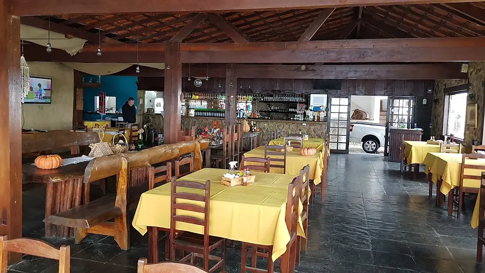 O ambiente rústico é um detalhe e diferencial.