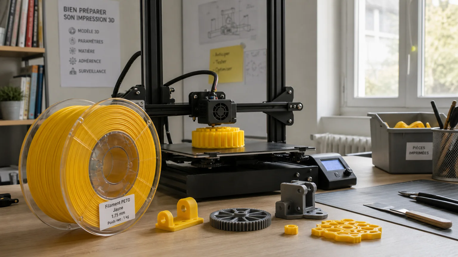 PolyLite PETG jaune : réglages, usages et conseils pratiques