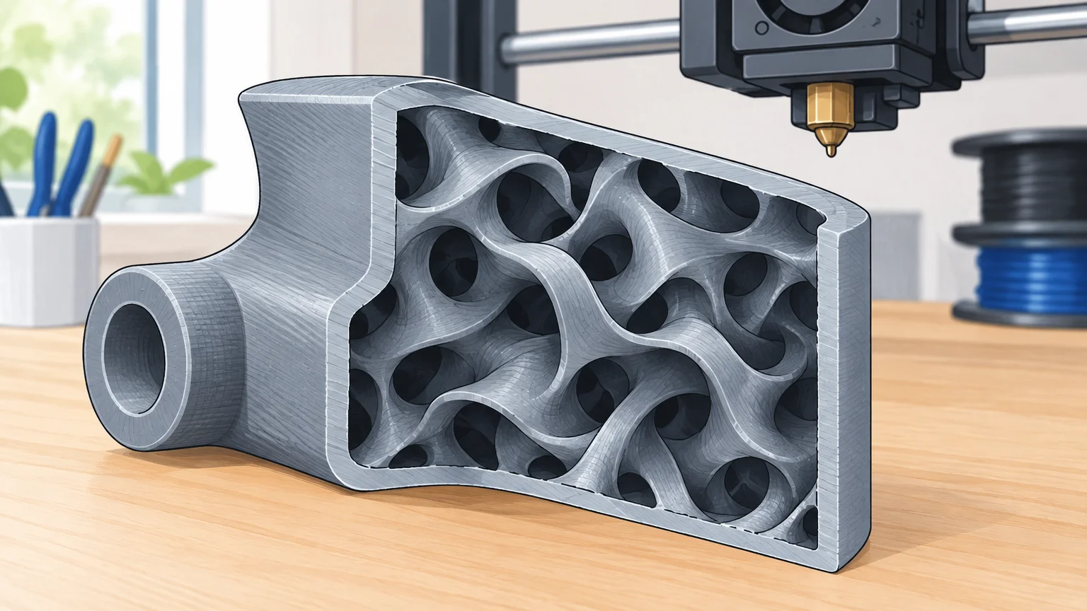 Remplissage gyroïde en impression 3D : choix et réglages