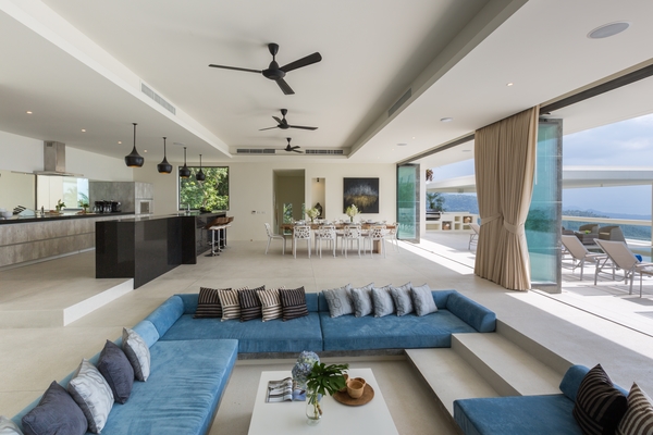 Living area  at Villa Spice, Koh Samui