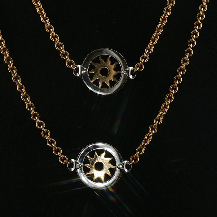 KuhnleGold 100087 Bulgari Tondo Sun Detail Anhänger Sonnenmotiv BVLGARI Gravur