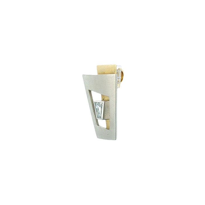 KuhnleGold 100029 Anhänger 750 Gelbgold
Weißgold Diamant Trapezschliff Seitlich links.
