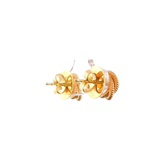 KuhnleGold 100065 Wellendorff Seidenknoten
Ohrstecker 750 Gelbgold Brillanten Detail hinten