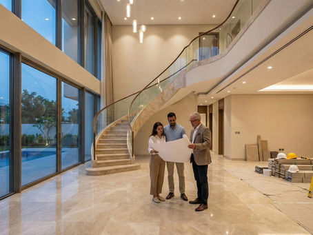 villa construction companies in dubai managing luxury structural renovation project