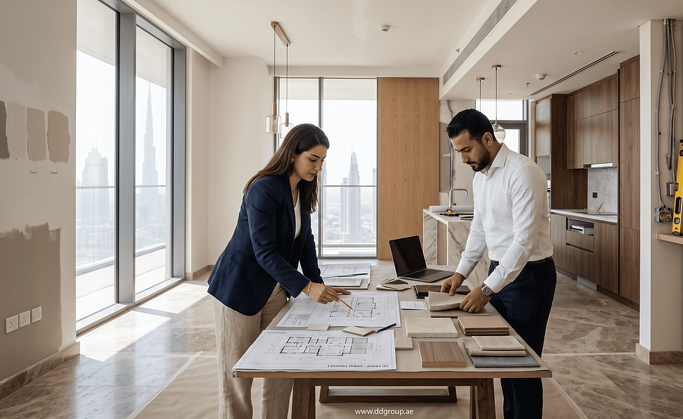 Interior renovation Dubai apartment planning and material selection