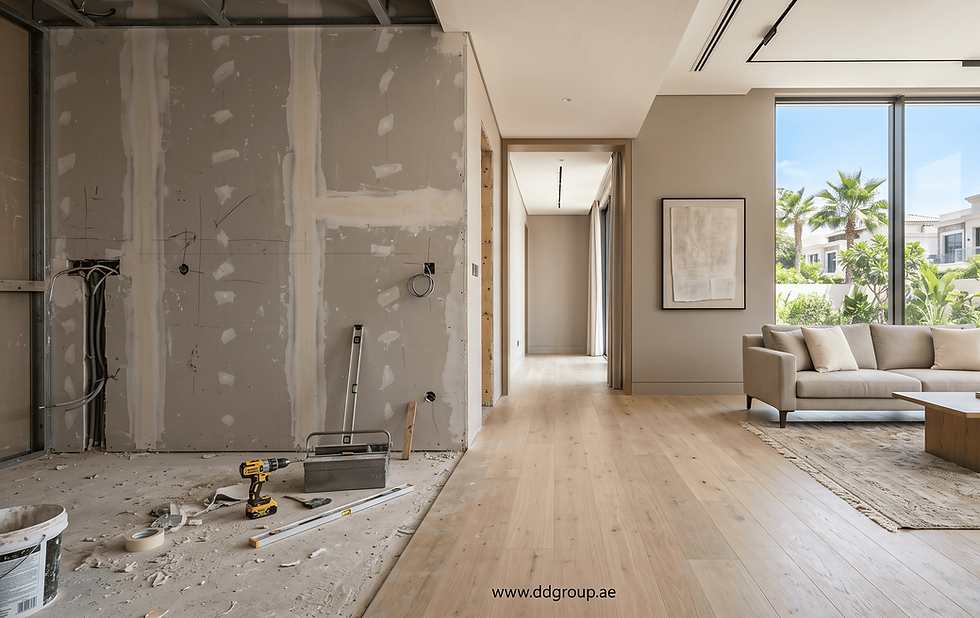 Property renovation Dubai modern villa interior in Al Barsha