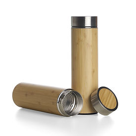 Garrafa Bambu Térmica 500 ml com infusor