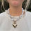 Thumbnail: Pearl beaded heart charm necklace