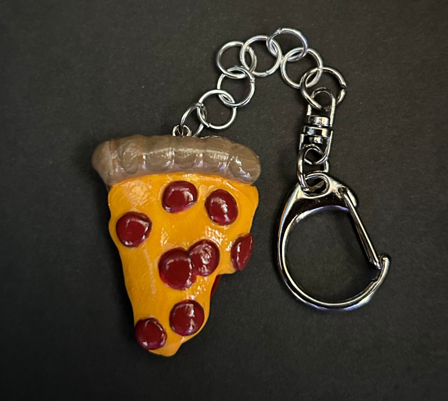 "The Last Slice" Key Chain : Pepperoni Pizza