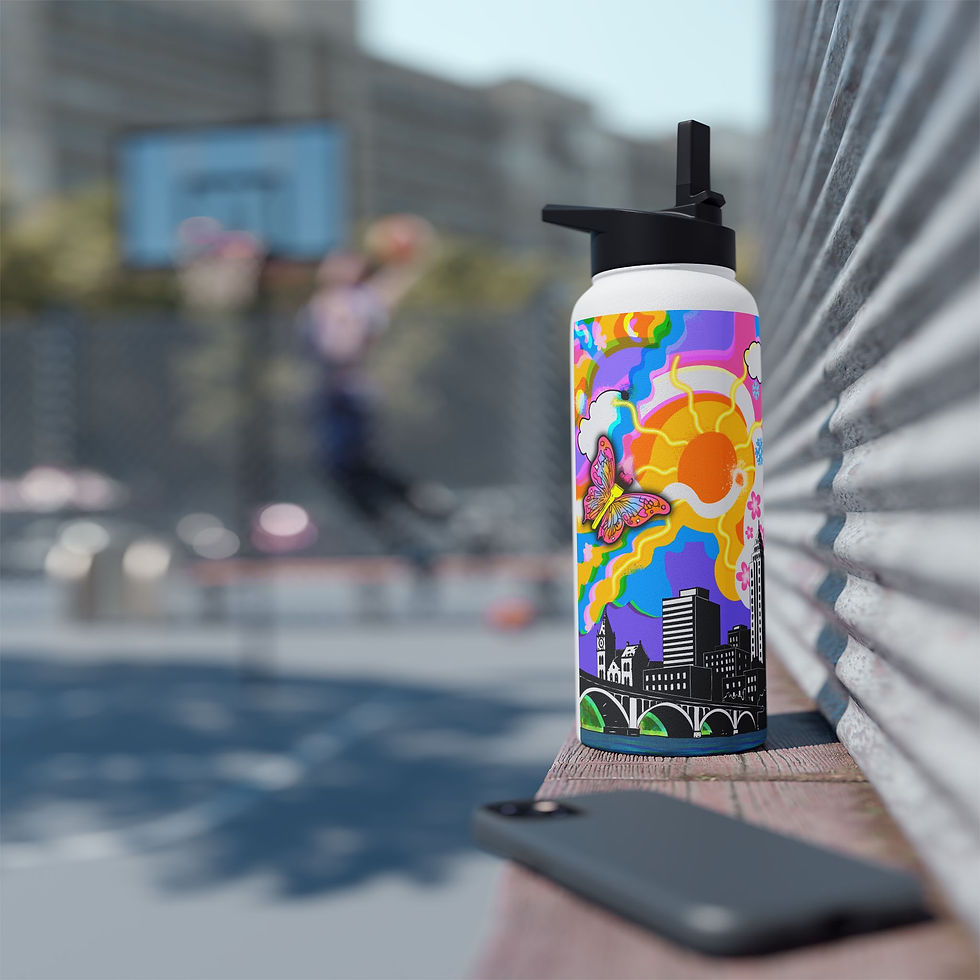 Thumbnail: " 5 Seasons" Stainless Steel Water Bottle