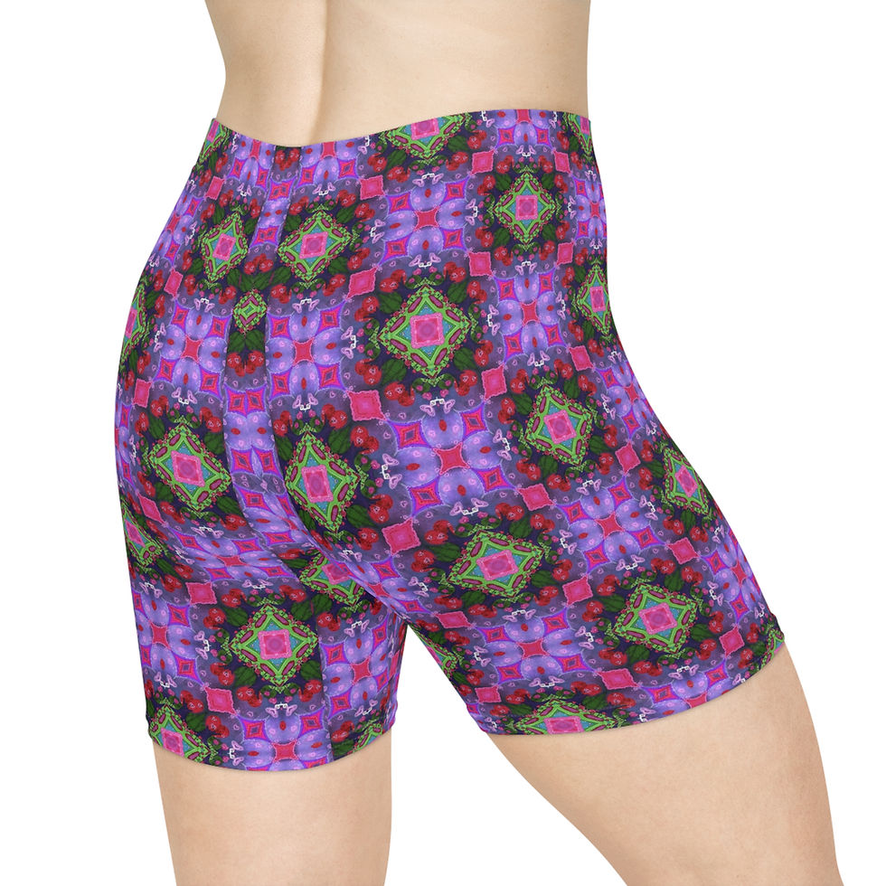 Thumbnail: "Cupid's Kaleidoscope" Women's Biker Shorts 