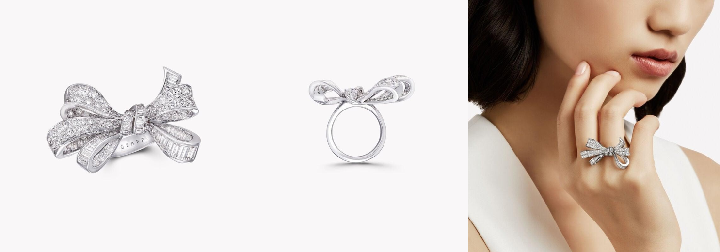 Tilda's Bow Double Knot Diamond Ring